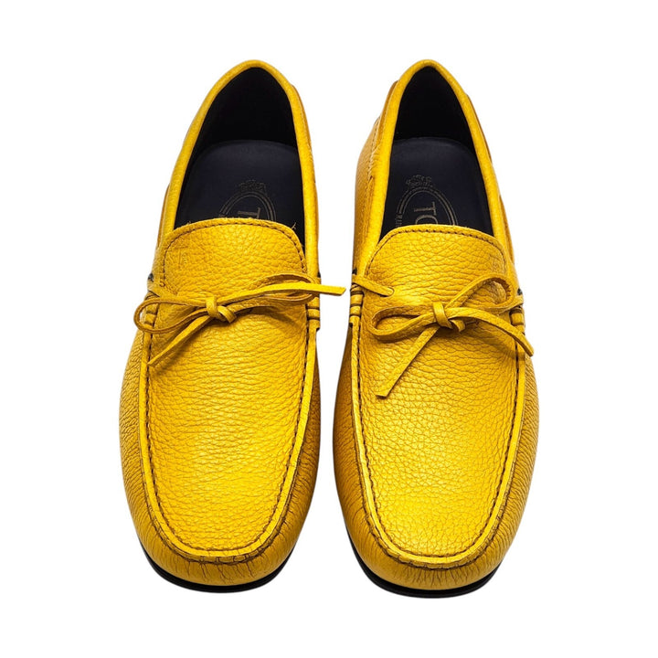 Tod's Driving Shoes City Gommino Leather Loafers in Yellow UK 7 US / 8.5