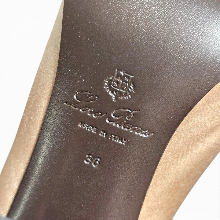 Loro Piana Alba Heeled Mules Vanilla Gleam FAR1163 A0RL EU 36 US 6 - NWOB $1900