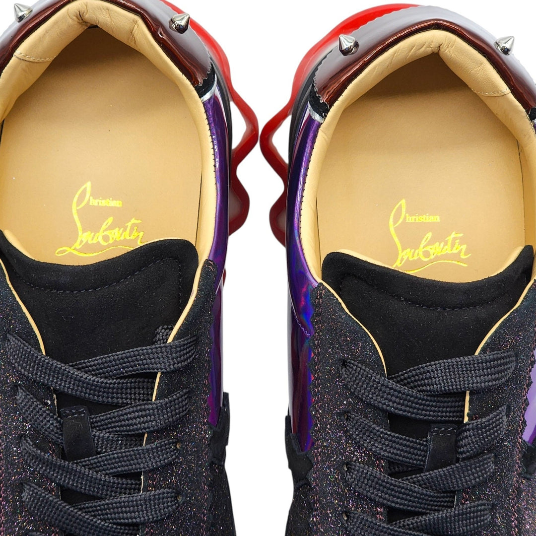 Christian Louboutin Loubishark Black Purple Red Men's Sneakers EU 44 US 11