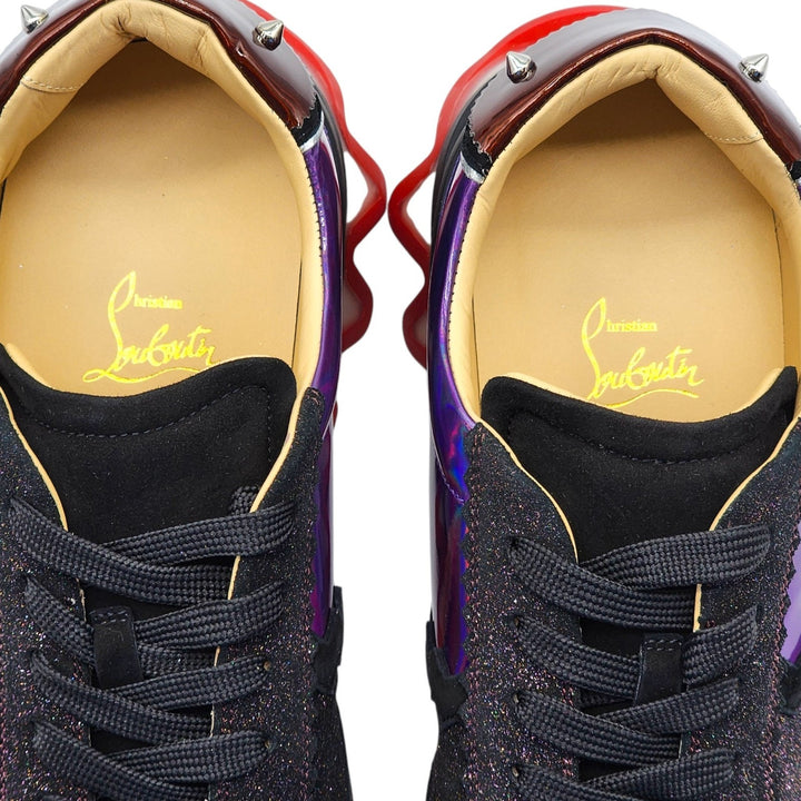 Christian Louboutin Loubishark Black Purple Red Men's Sneakers EU 44 US 11