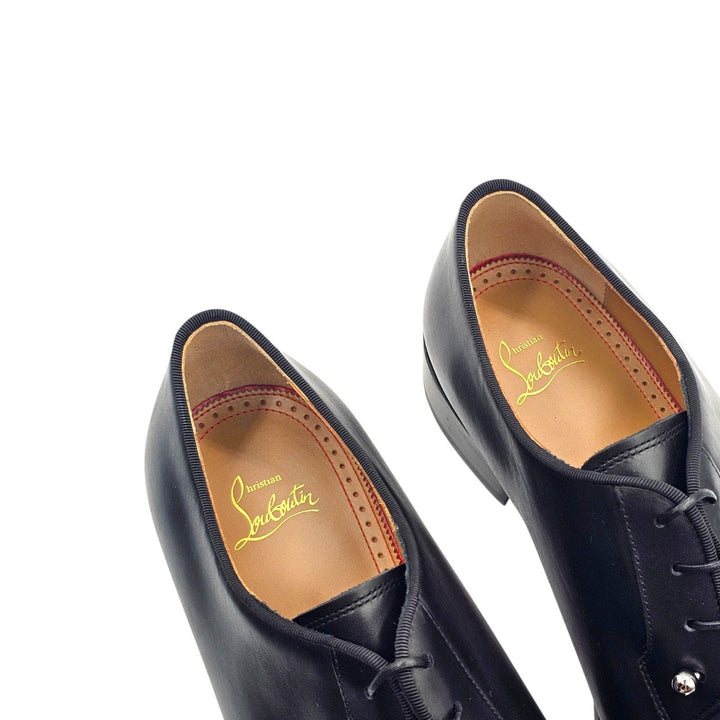 Christian Louboutin Chambeliss Leather Derby Shoes Black EU 44.5 US 11.5 $1350