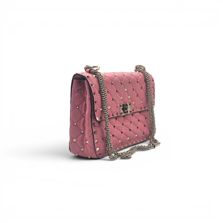 Valentino Garavani Rockstud Spike Medium Pink Leather Shoulder Bag NWOT $3500
