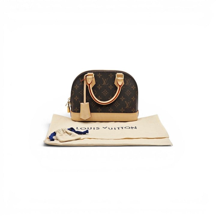 Louis Vuitton Mini Alma BB Monogram Canvas Top Handle Bag Brown - NWB