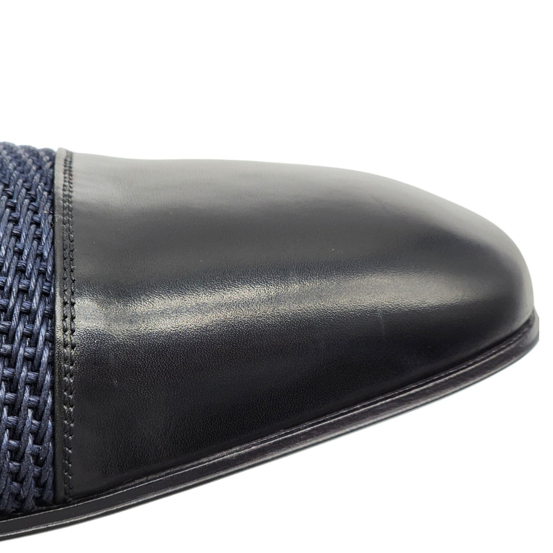 Christian Louboutin Greggo Leather and Suede Oxford Shoes in Blue EU 43 US 10