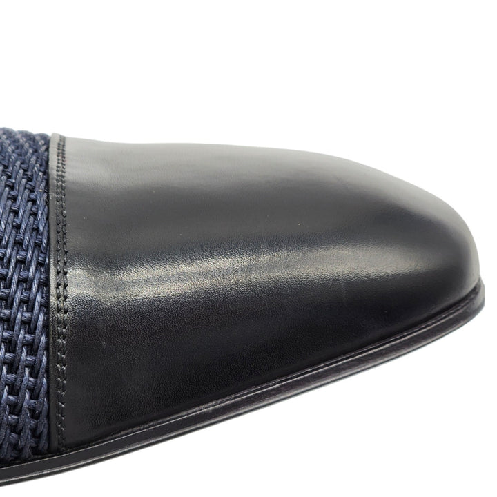 Christian Louboutin Greggo Leather and Suede Oxford Shoes in Blue EU 43 US 10