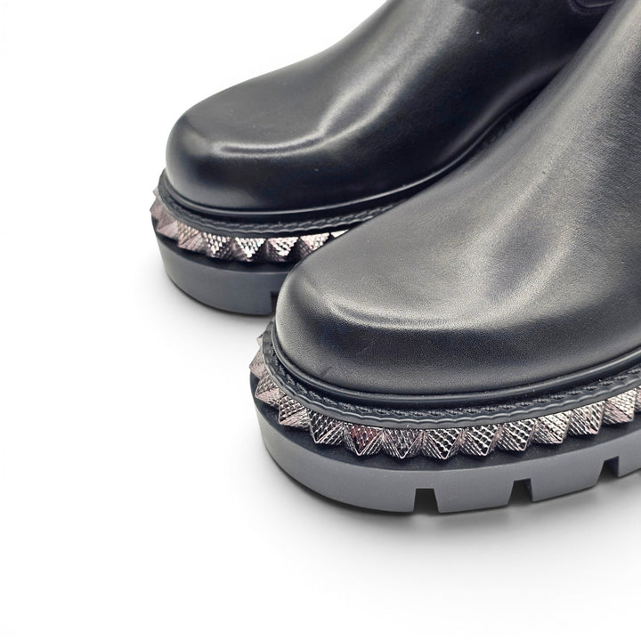 Christian Louboutin St Emilia Pyraclou Women's Leather Boots Black EU 37 US 7