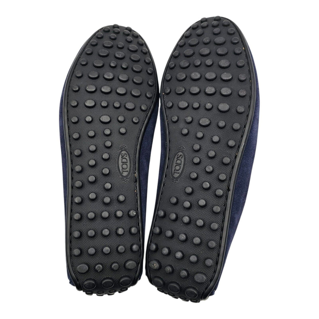 Tod's Driving Shoes City Gommino Suede Loafers Blue US 6.5 UK 5.5
