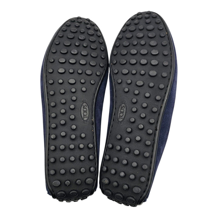 Tod's Driving Shoes City Gommino Suede Loafers Blue US 6.5 UK 5.5