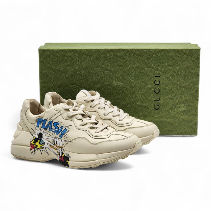 Gucci x Disney Rhyton Donald Duck Flash Sneakers EU 39 US 9W 6M