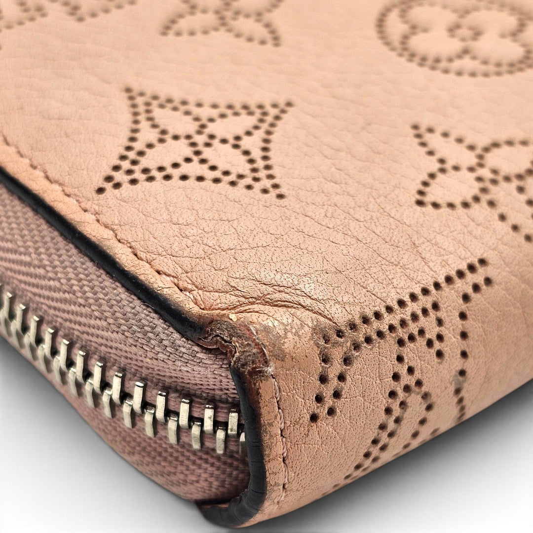 Louis Vuitton Mahina Zippy Wallet Perforated Leather Long Continental Pink