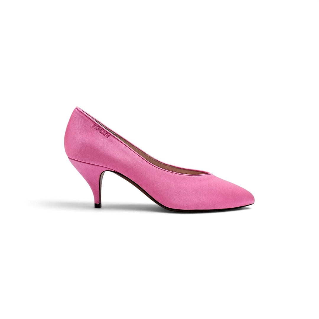 Versace Tina 65mm Medusa Pink Satin Pointed Toe Pumps EU 37 US 7 - NWB $925