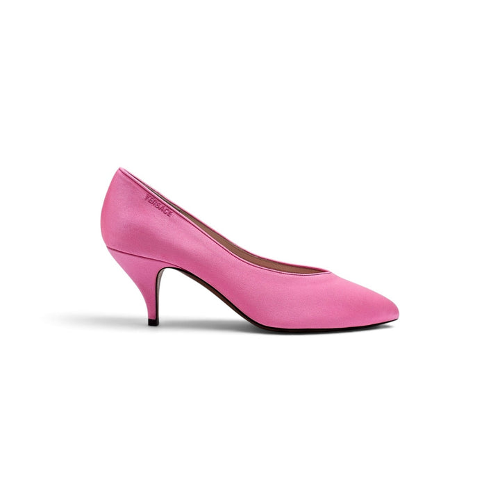 Versace Tina 65mm Medusa Pink Satin Pointed Toe Pumps EU 37 US 7 - NWB $925