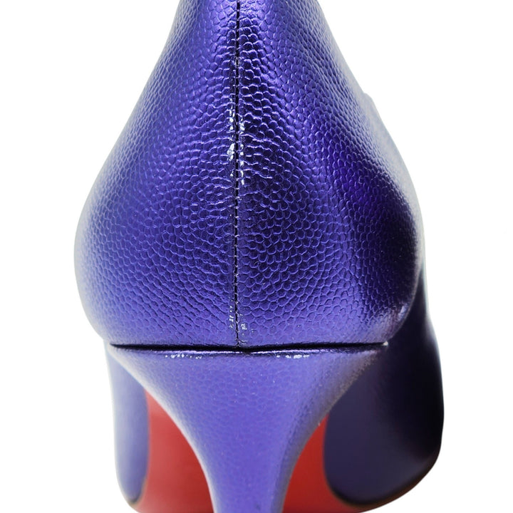 Christian Louboutin Hot Chick Leather Pumps 100mm Purple EU 36 US 5.5