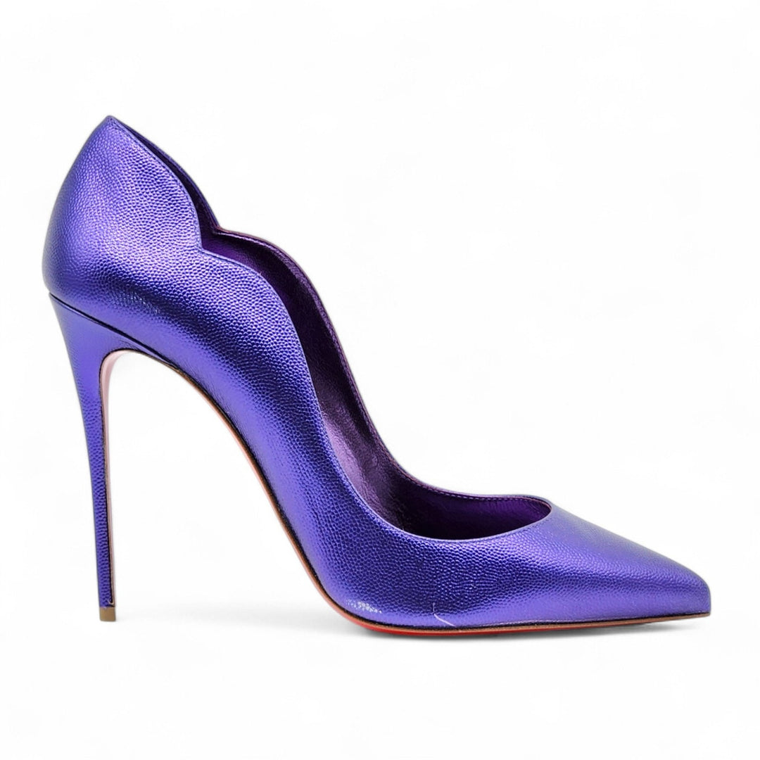 Christian Louboutin Hot Chick Leather Pumps 100 Purple EU 41 US 10.5