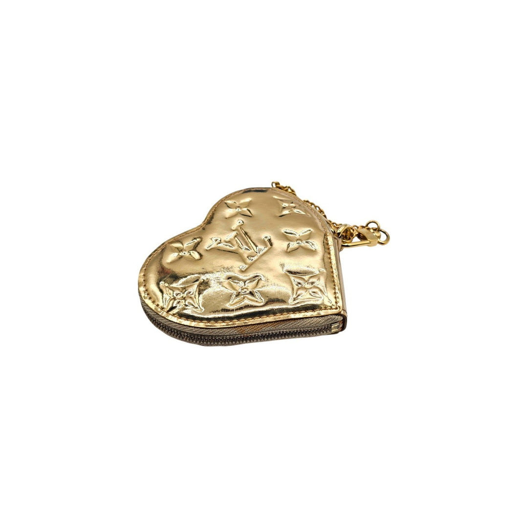 Louis Vuitton Miroir Porte Monnaie Coeur Heart Coin Purse Case Gold M93567