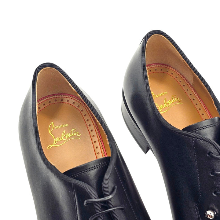 Christian Louboutin Chambeliss Leather Derby Shoes Black EU 42 US 9 - NWOB $1350