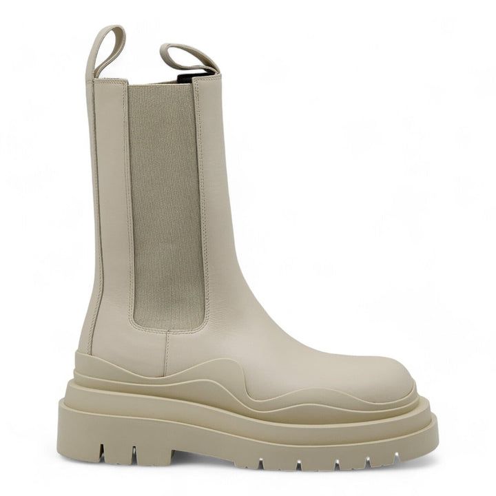 Bottega Veneta Tire Chelsea Boots Leather Sea Salt Ivory EU 36 US 6