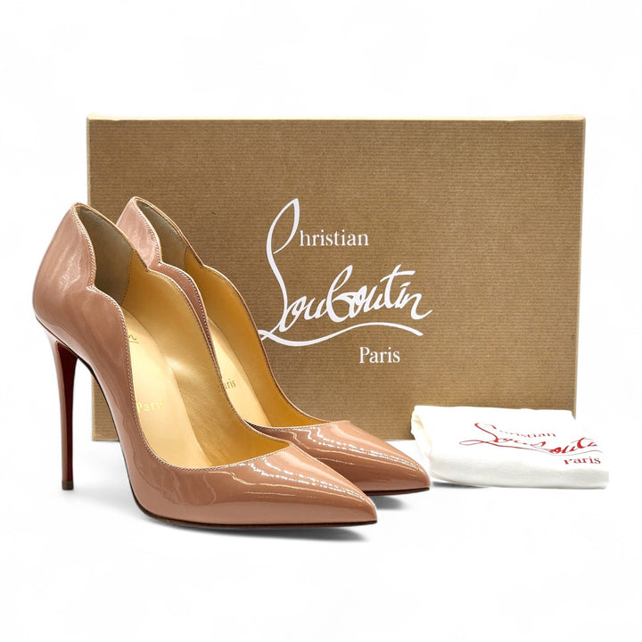 Christian Louboutin Hot Chick Patent Leather Pumps Nude EU 39.5 US 9