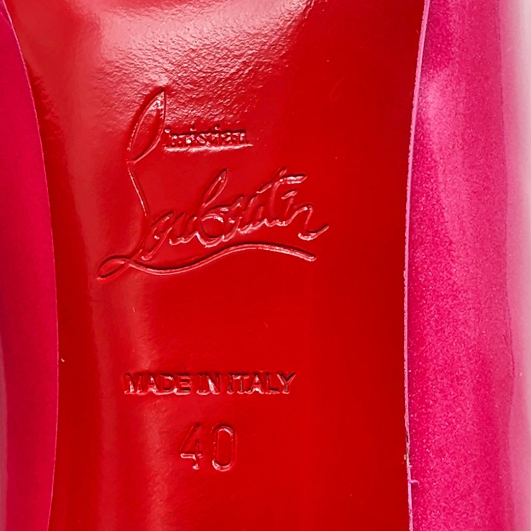 Christian Louboutin Hot Chick Patent Leather Pumps Hot Pink EU 40 US 9.5