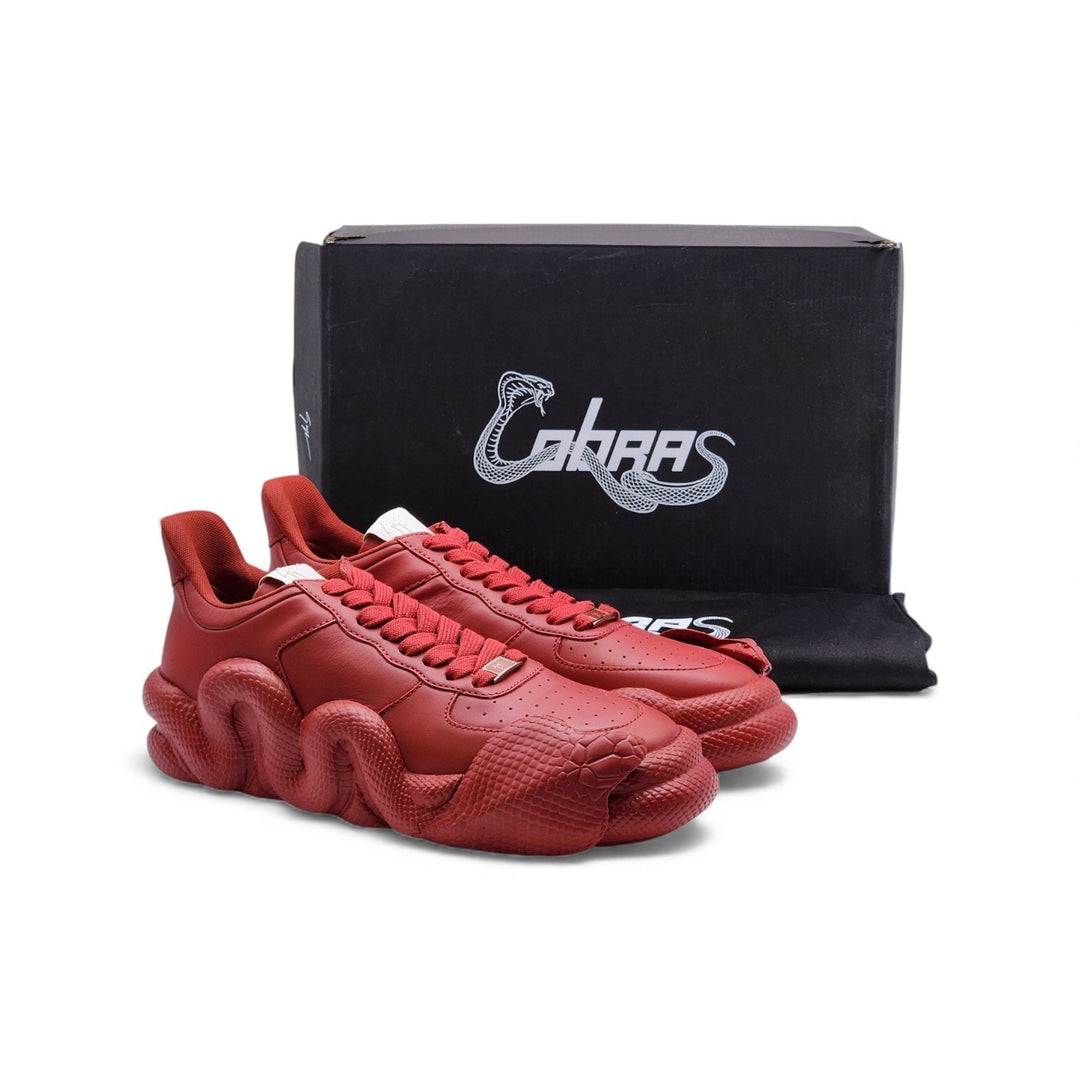 Giuseppe Zanotti x Young Thug Cobras Leather Sneakers Red EU 44 US 11 - NWB $995