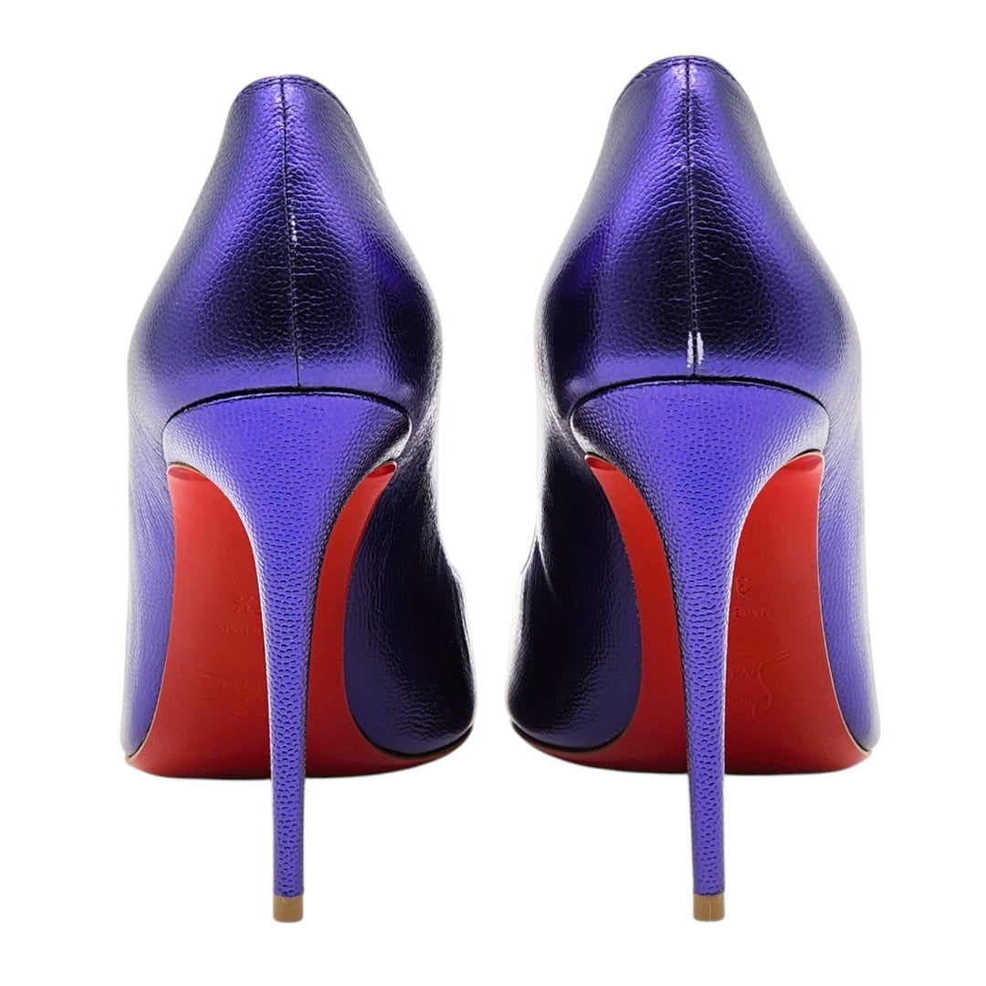 Christian Louboutin Hot Chick Leather Pumps 100mm Purple EU 37.5 US 7 - NIB $895