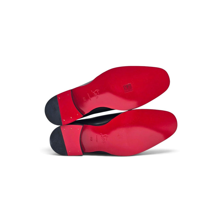 Christian Louboutin Chambeliss Leather Derby Shoes Black EU 44.5 US 11.5 $1350