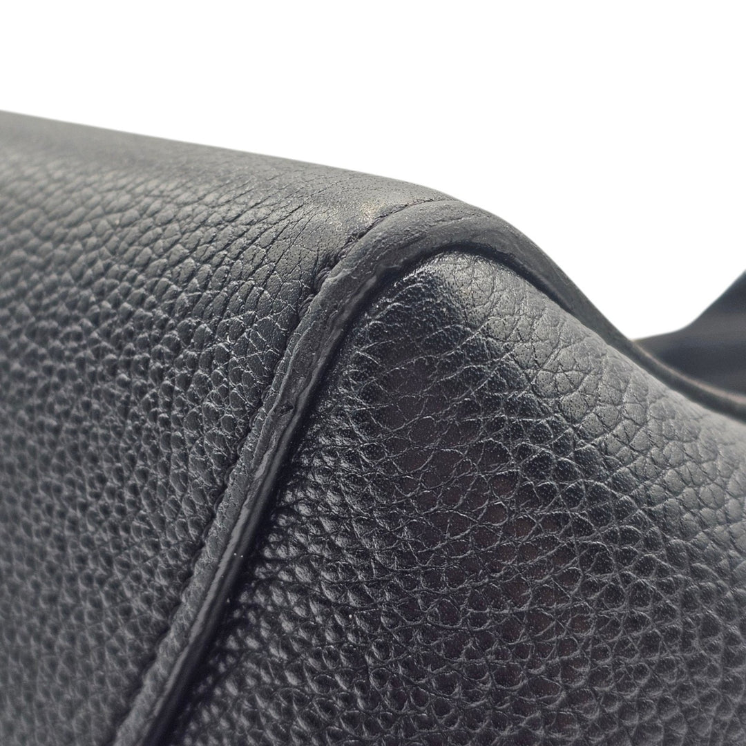 Celine Small Sangle in Black Grained Leather