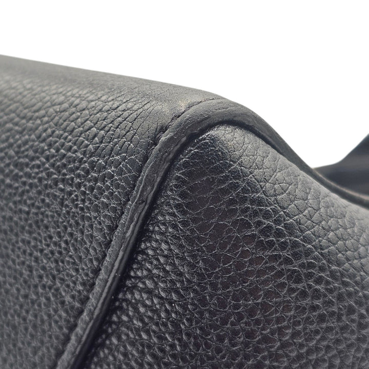 Celine Small Sangle in Black Grained Leather