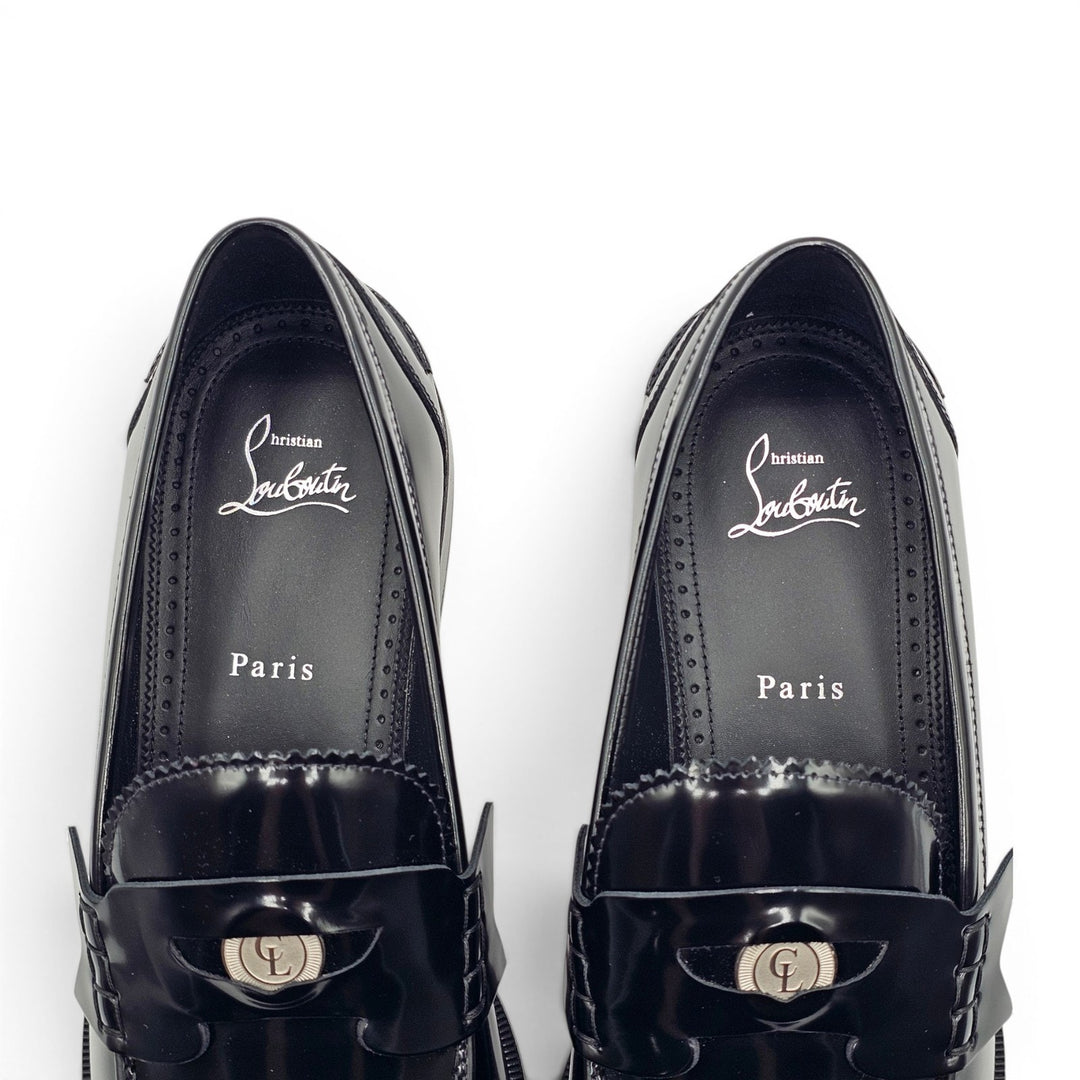 Christian Louboutin Penny Tct 2 Leather Men's Loafers Black EU 43 US 10 - NWB