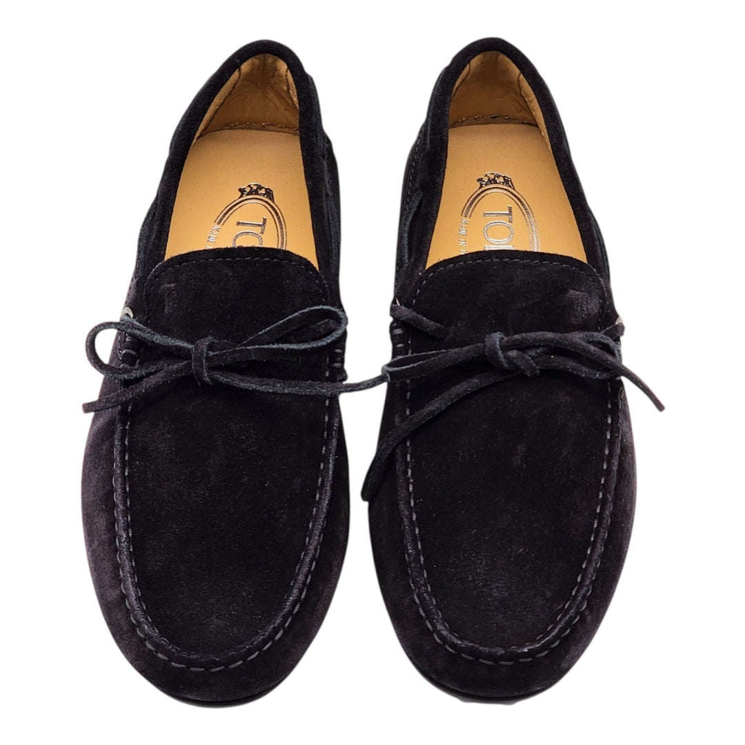 Tod's City Gommino Driving Men's Suede Loafers Black UK 6 US 7.5