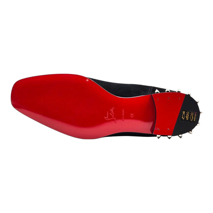 Christian Louboutin So Roadie Flat Suede Boots Black EU 42 US 9