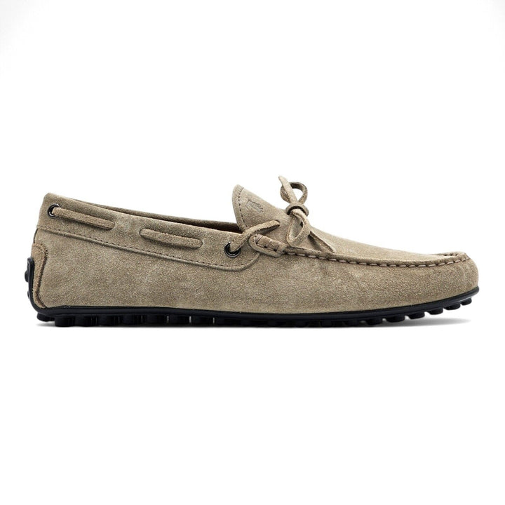 Tod's Driving Shoes City Gommino Suede Loafers Beige US 7 UK 5.5