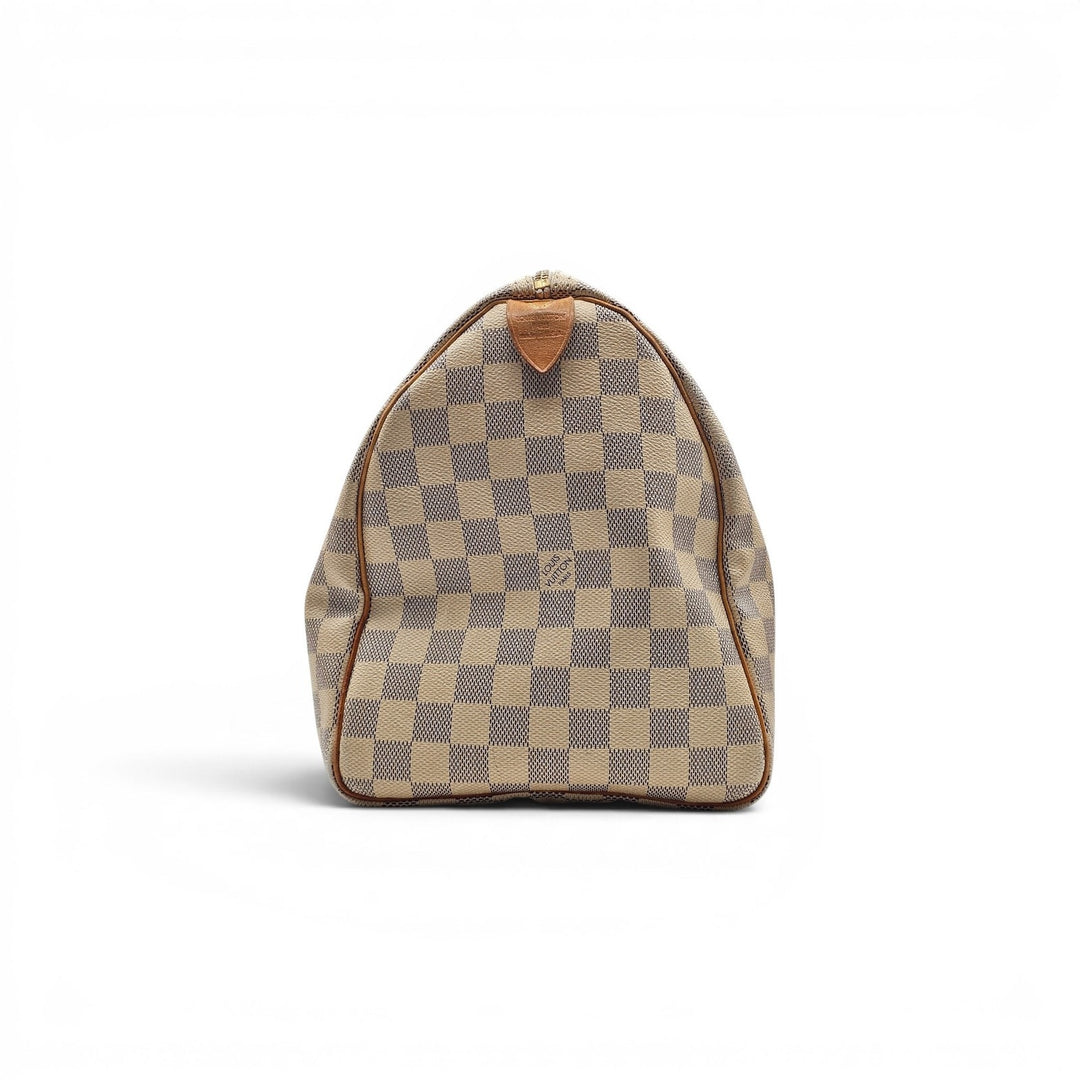 Louis Vuitton Speedy 35 Damier Azur Canvas Top Handle Bag Handbag N41535
