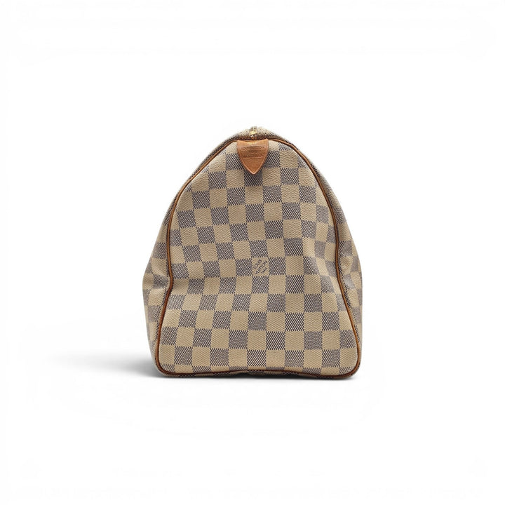 Louis Vuitton Speedy 35 Damier Azur Canvas Top Handle Bag Handbag N41535