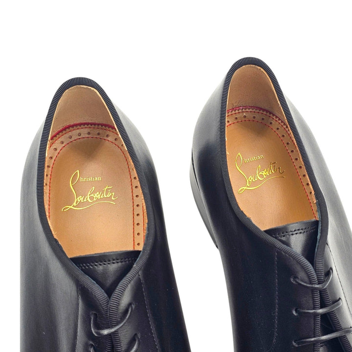 Christian Louboutin Chambeliss Leather Derby Shoes Black EU 42.5 US 9.5 $1350