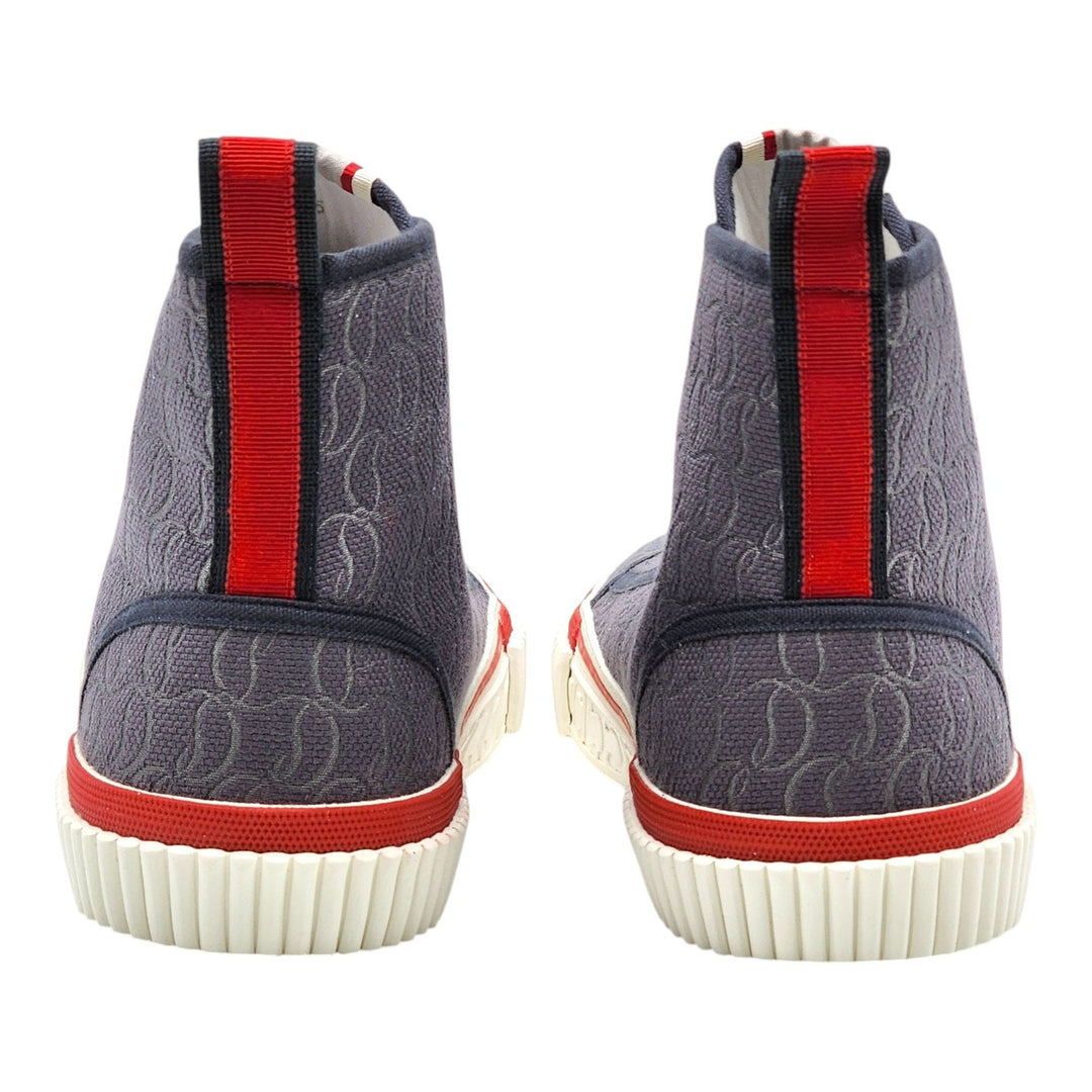 Christian Louboutin Pedro Men's Hi Top Sneakers Gray EU 45 US 12