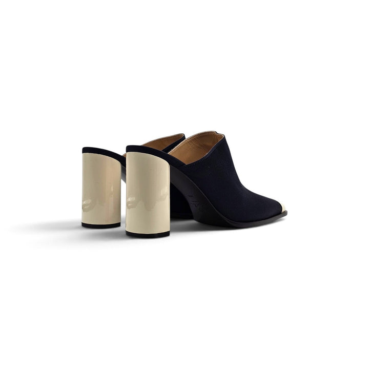 Loro Piana Alba Heeled Mules Neon Navy FAR1163 W1CS EU 40.5 US 10.5 - NWOB $1900