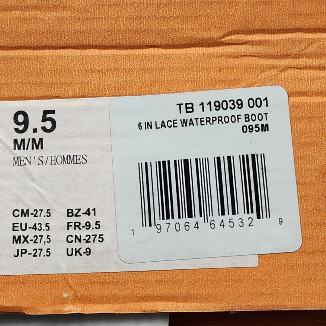 Timberland 6-Inch Premium Padded Collar Waterproof Boots Black US 9.5