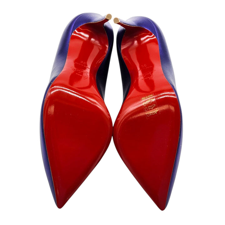 Christian Louboutin Hot Chick Leather Pumps 100 Purple EU 39 US 8.5