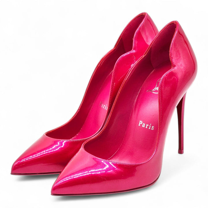Christian Louboutin Hot Chick Patent Leather Pumps Hot Pink EU 37.5 US 7
