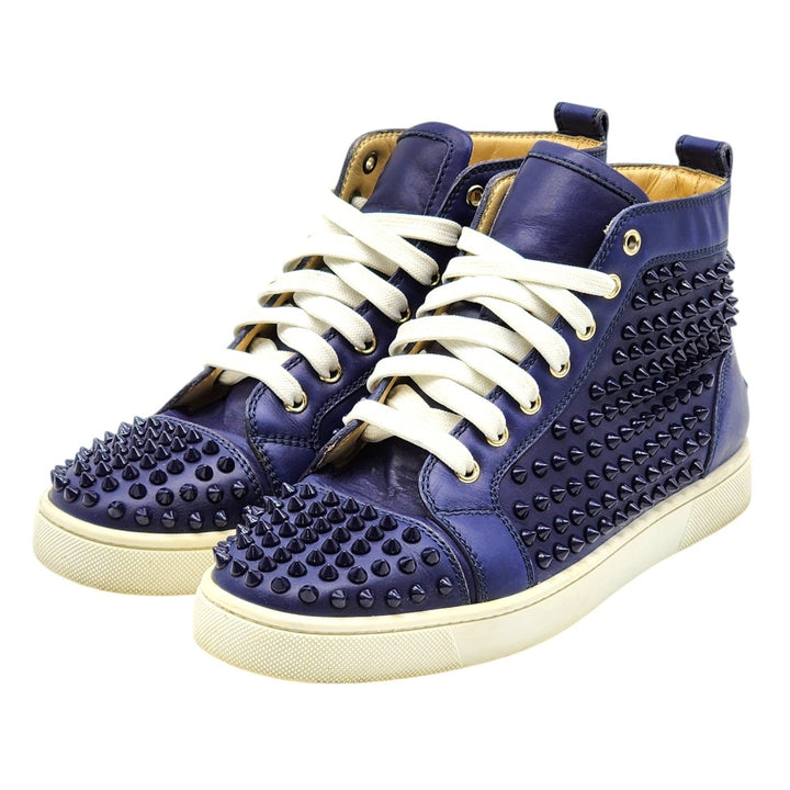 Christian Louboutin Louis Spikes 1130493 Sneakers Navy Blue EU 41 US 8 Preowned
