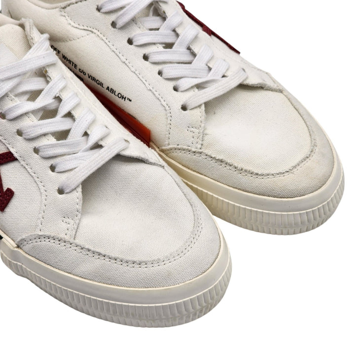 OFF-WHITE Vulc Low Canvas White Red Sneakers EU 40 US 7M 10W