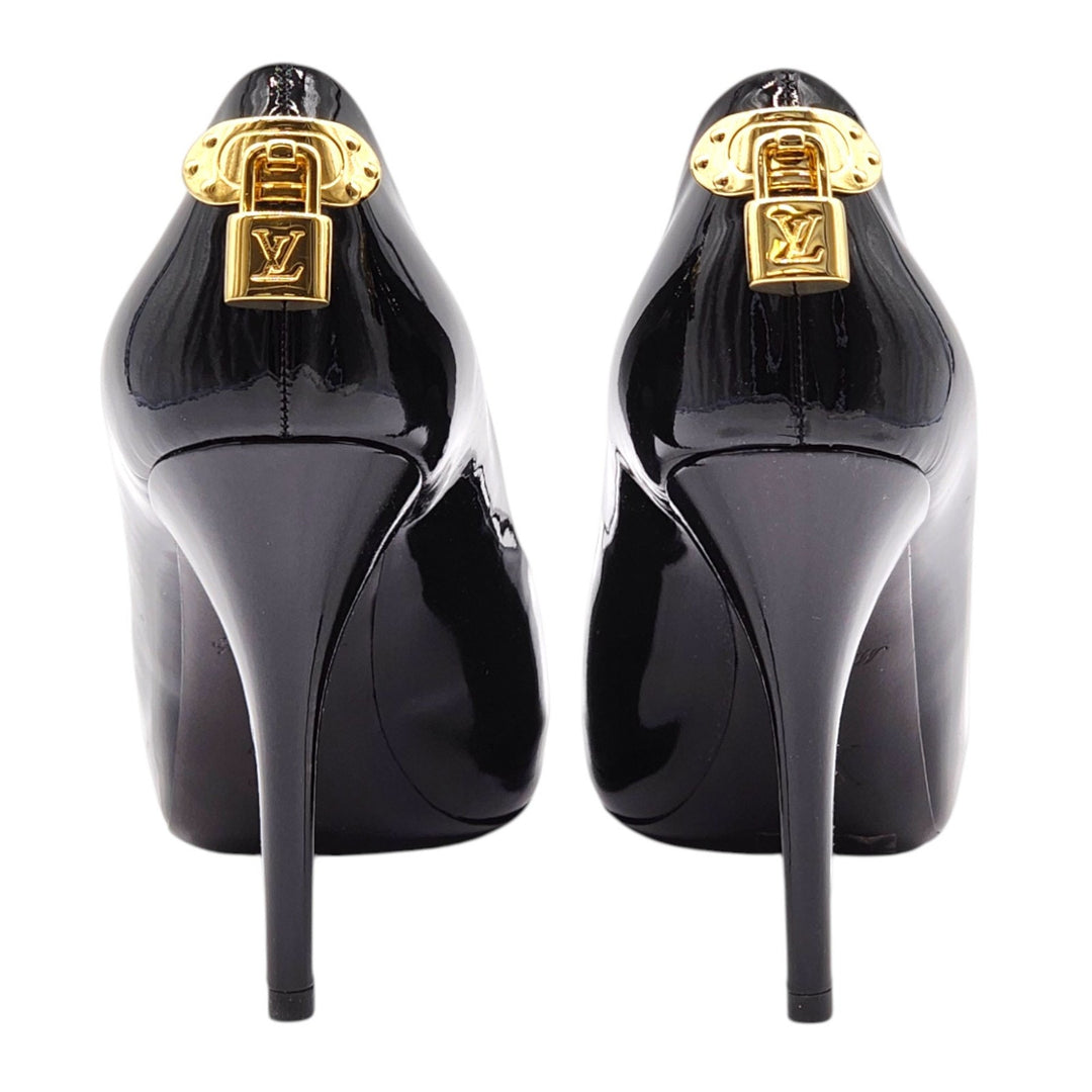 Louis Vuitton Oh Really Peep Toe Pumps Black EU 38 US 7.5