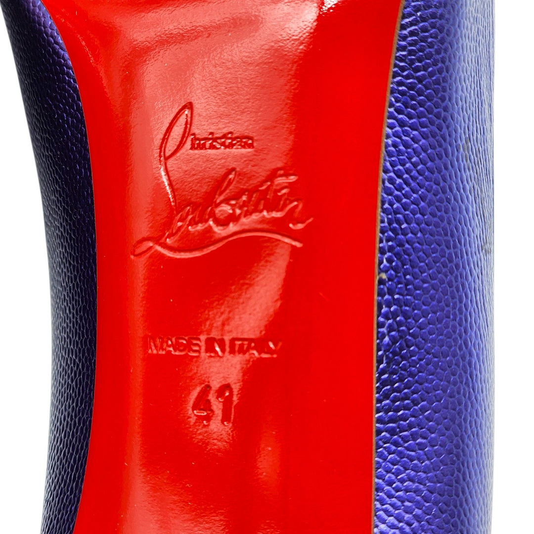 Christian Louboutin Hot Chick Leather Pumps 100 Purple EU 41 US 10.5