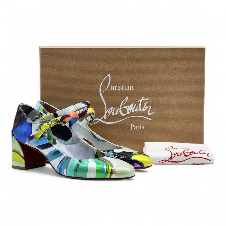 Christian Louboutin Miss Jane Leather Pumps Multicolor EU 37 US 6.5