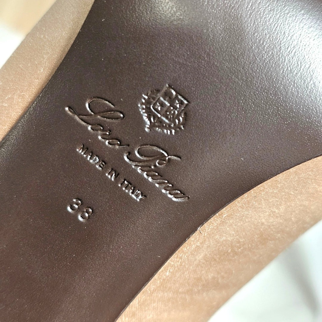 Loro Piana Alba Heeled Mules Vanilla Gleam FAR1163 A0RL EU 38 US 8 - NWOB $1900