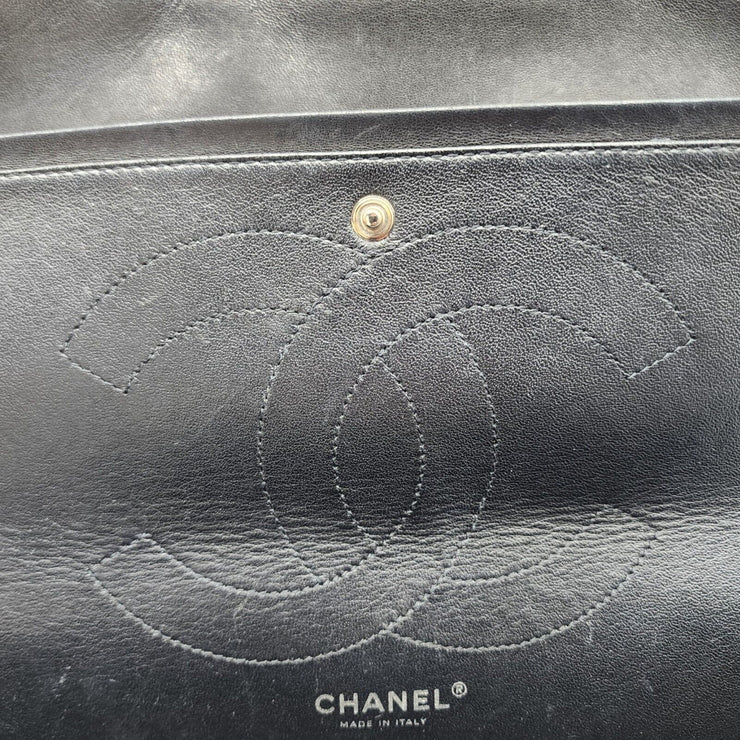 Chanel Classic 2.55 Reissue Jumbo Double Flap Bag - Quilted Patent Leather Black