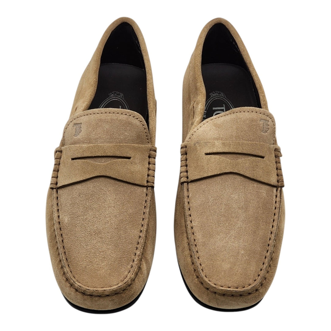 Tod's Mocassino City Gommino Penny Suede Loafers Brown UK 7.5 US 9