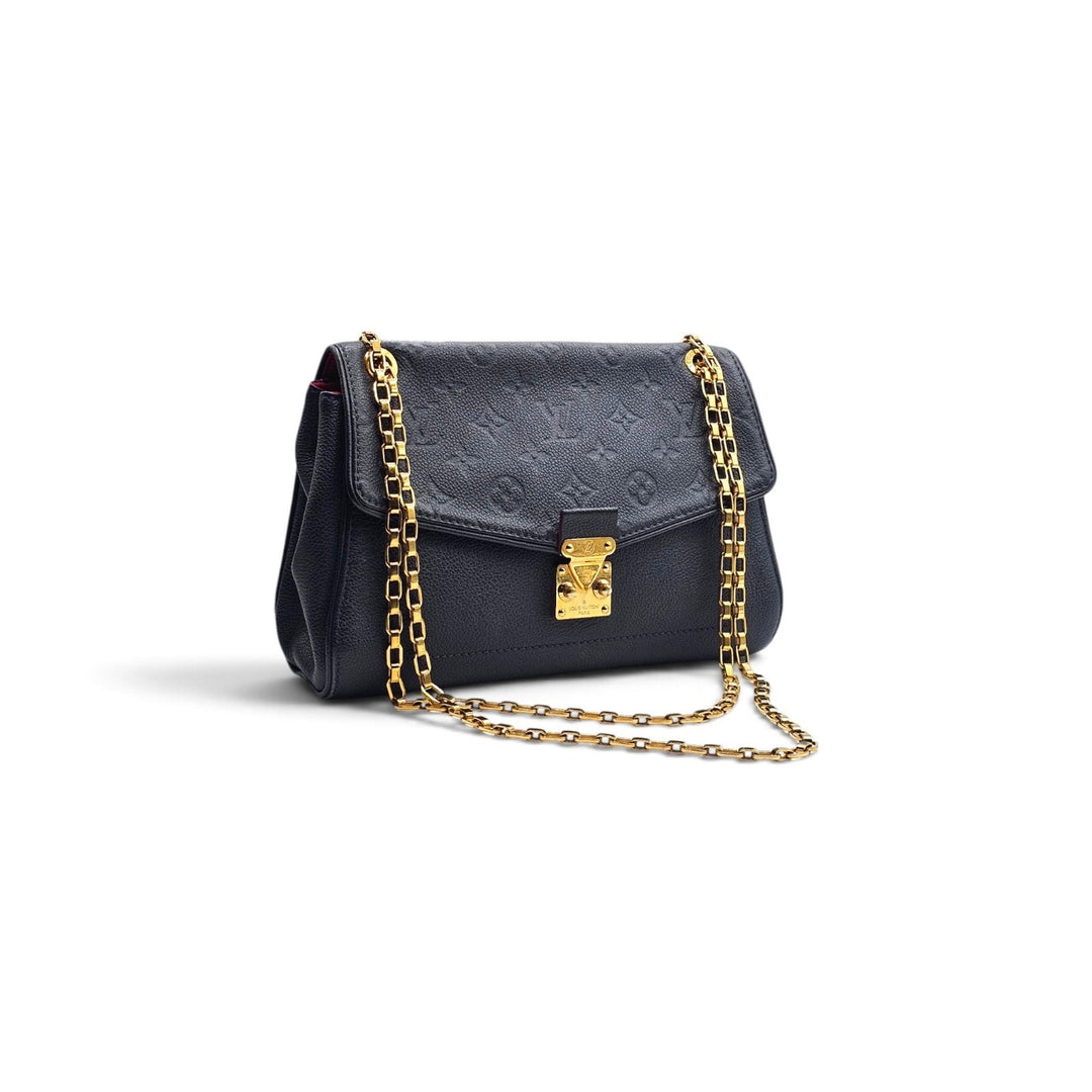 Louis Vuitton Saint Germain MM Empreinte Shoulder Bag Marine Rouge Navy Blue