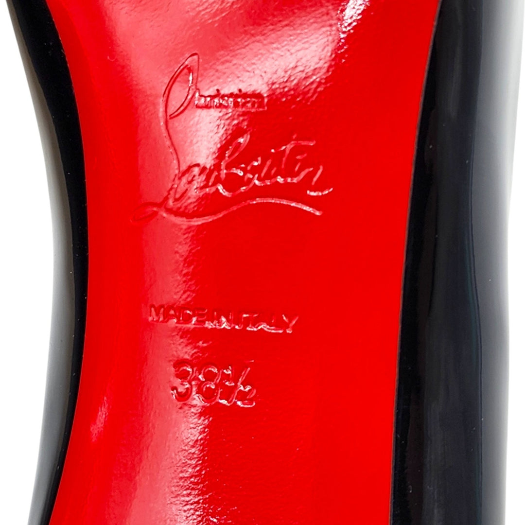 Christian Louboutin Hot Chick Patent Leather Kitten Heel Pumps Black